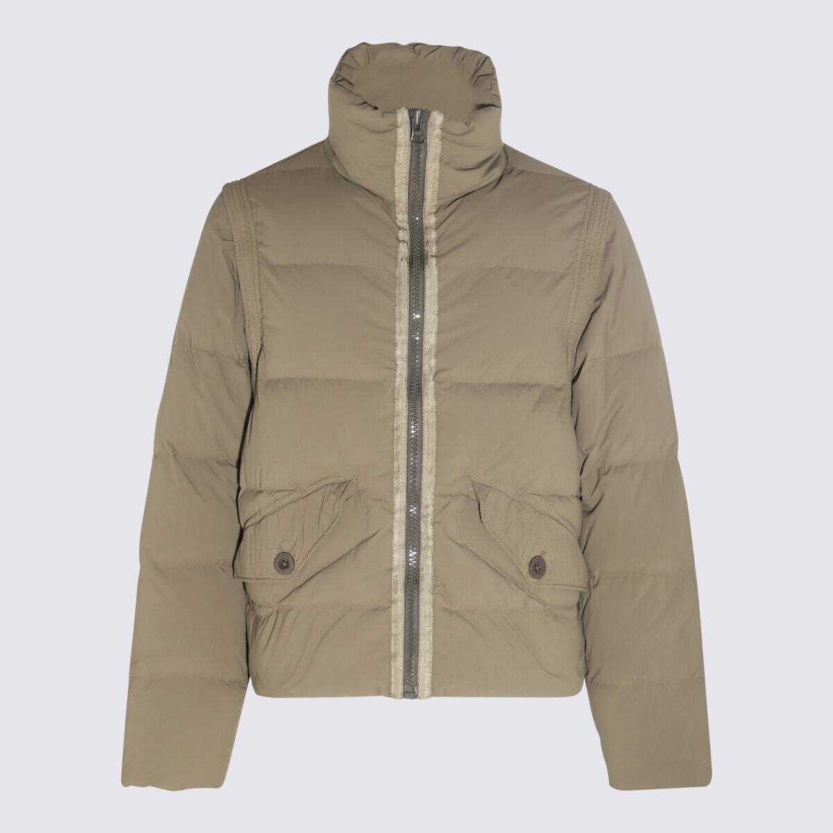 TEN C TEN C BEIGE COTTON BLEND AUSTRAL DOWN JACKET