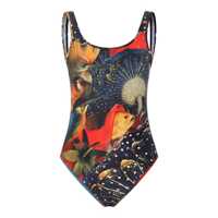 Body-uri Alexander McQueen One-Piece Printed Jersey Swimsuit Femei