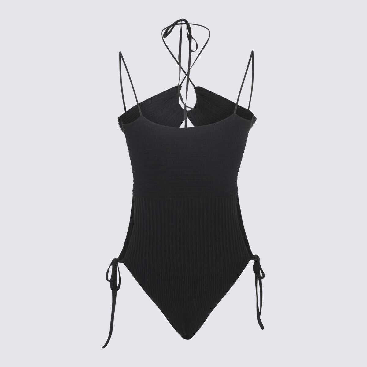 ANDREADAMO ANDREĀDAMO BLACK VISCOSE BLEND BODYSUIT Black