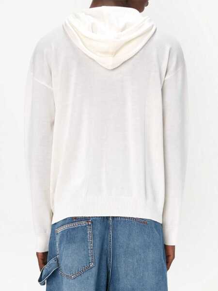 Pulovere JW Anderson JW Anderson White And Black Wool Sweatshirt WHITE Barbati (BM 10609118) 5