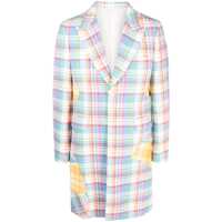 Paltoane Comme Des Garçons Homme Plus Blue And Yellow Wool Blend Check Coat Barbati