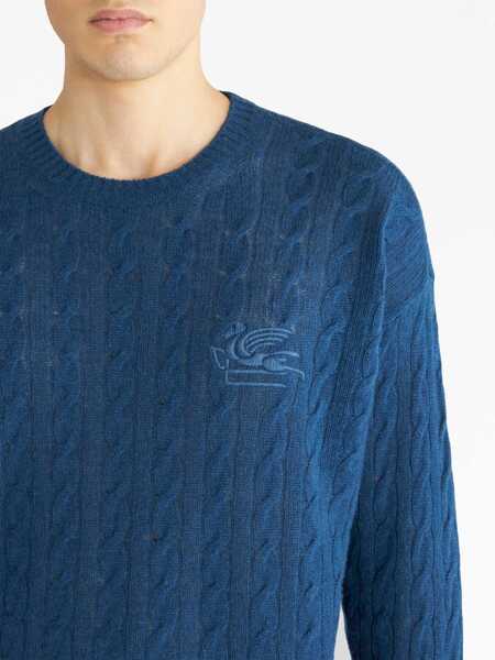 Pulovere casual ETRO Pegasus Shirt BLUE Barbati (BM 10620398) 4