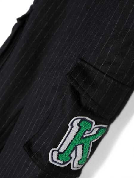 Pantaloni casual Kenzo Pants With Pockets And Patches BLUE Baieti (BM 10620407) 3