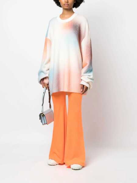 Pantaloni casual ERL Erl Womens Terry Flared Pants Knit Clothing BLUE Femei (BM 10620914) 2