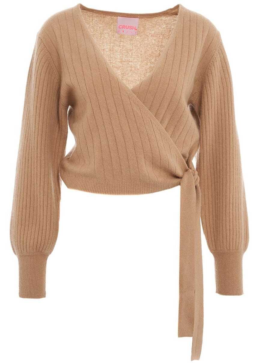 CRUSH Wrap knit sweater Beige
