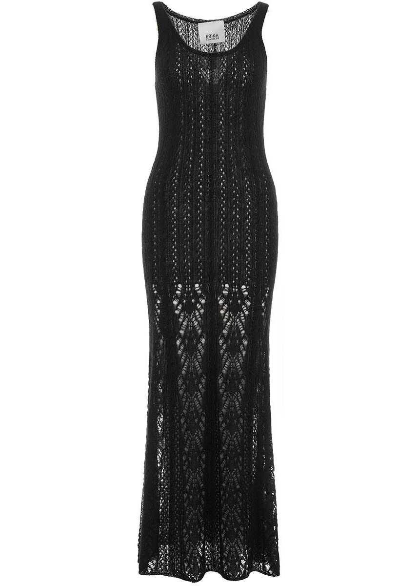 Erika Cavallini Dress in crochet knit Black