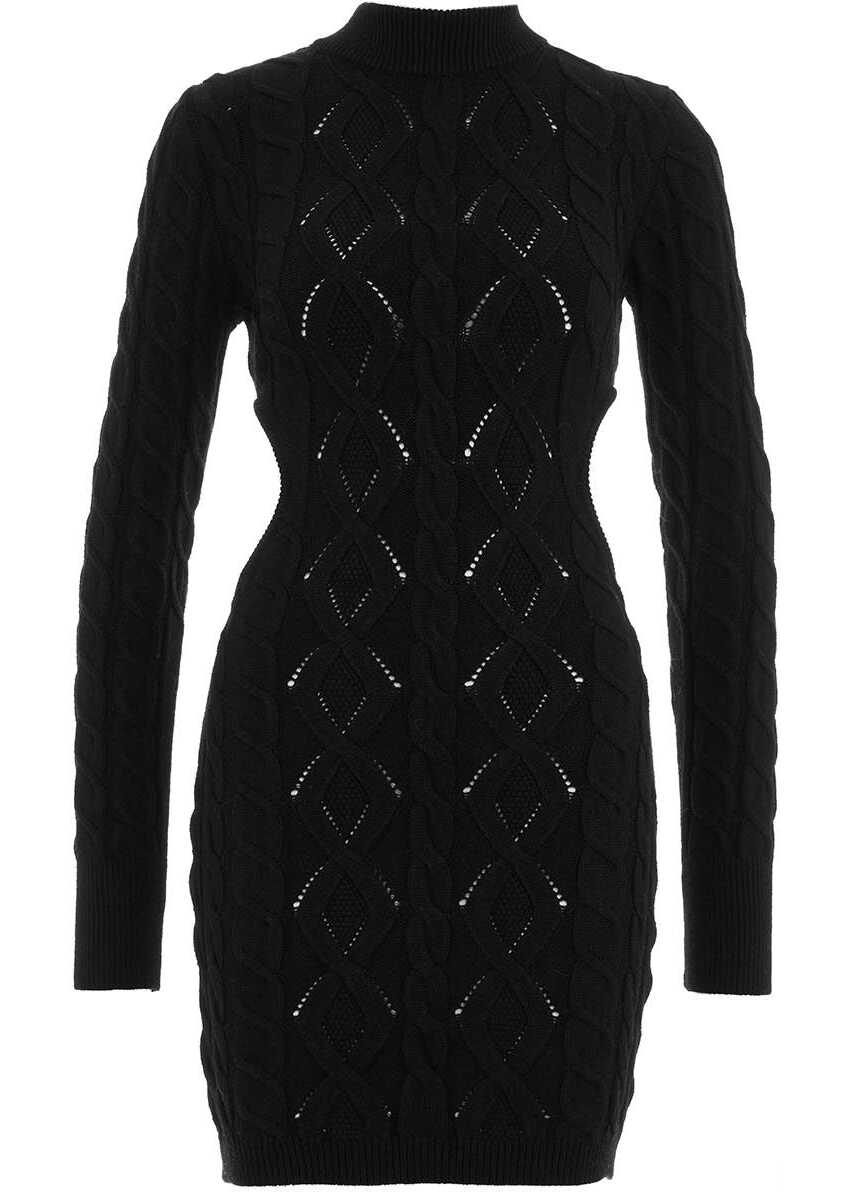 AKEP Cable knit dress Black