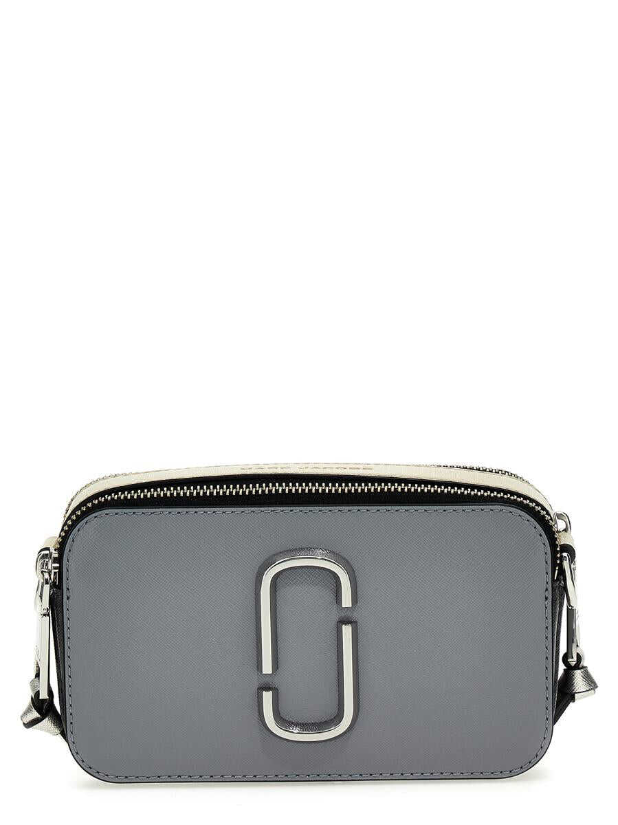 Marc Jacobs MARC JACOBS GRAY LEATHER SNAPSHOT CROSSBODY BAG Multicolor