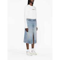 Imbracaminte Dama pagina 531 - Tricouri Jil Sander White Long Sleeve T-Shirt With Contrasting Logo Print In Cotton Woman WHITE Femei (BM 10626185) - B-mall.ro
