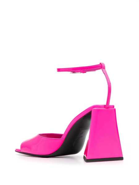 Pantofi cu toc THE ATTICO The Attico Piper Synthetic Patent Heel Sandals Purple Femei (BM 10629689) 3