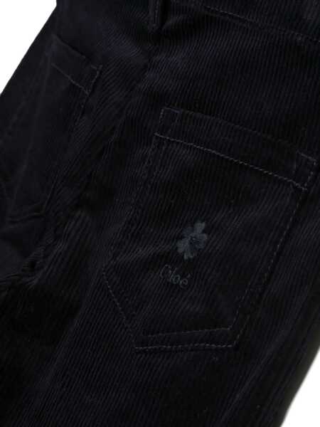 Pantaloni casual Chloe Velvet Pants BLUE Fete (BM 10638332) 3