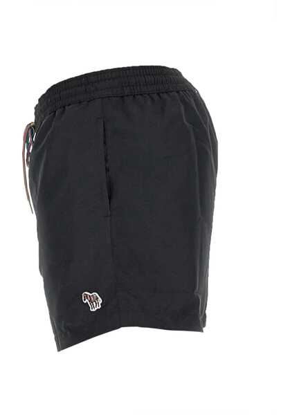 Bermude Paul Smith Swimsuit With Zebra Logo Patch BLACK Barbati (BM 10638389) 5
