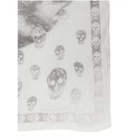 Esarfe Alexander McQueen Dama - Esarfe Alexander McQueen Skull Orchid Scarf WHITE Femei (BM 10639124) - B-mall.ro