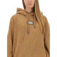 Topuri Dolce & Gabbana Dama - Bluze de trening Dolce & Gabbana Sweatshirt With Logo Plaque BEIGE Femei (BM 10639535) - B-mall.ro