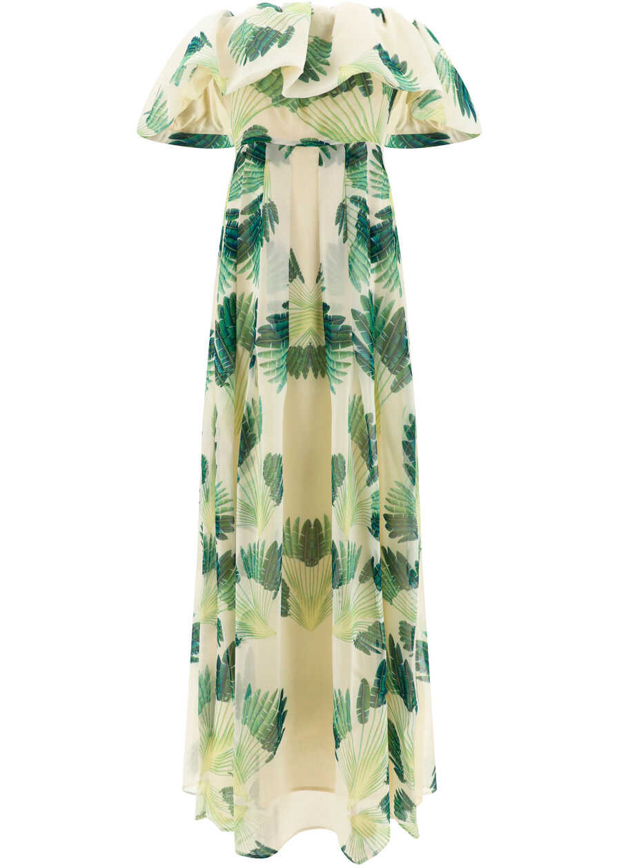 RAQUEL DINIZ Julles Dress TROPICAL LEAVES