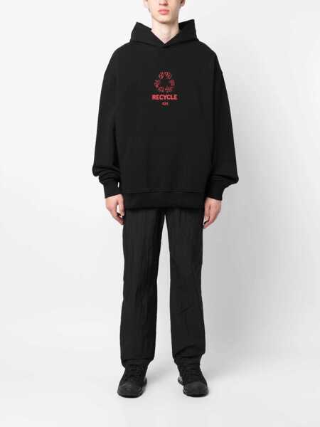 Pulovere 424 424 Black And Red Cotton Blend Sweatshirt Black Barbati (BM 10644872) 2