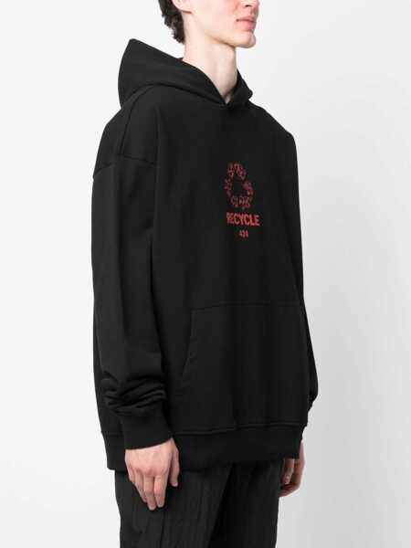 Pulovere 424 424 Black And Red Cotton Blend Sweatshirt Black Barbati (BM 10644872) 3