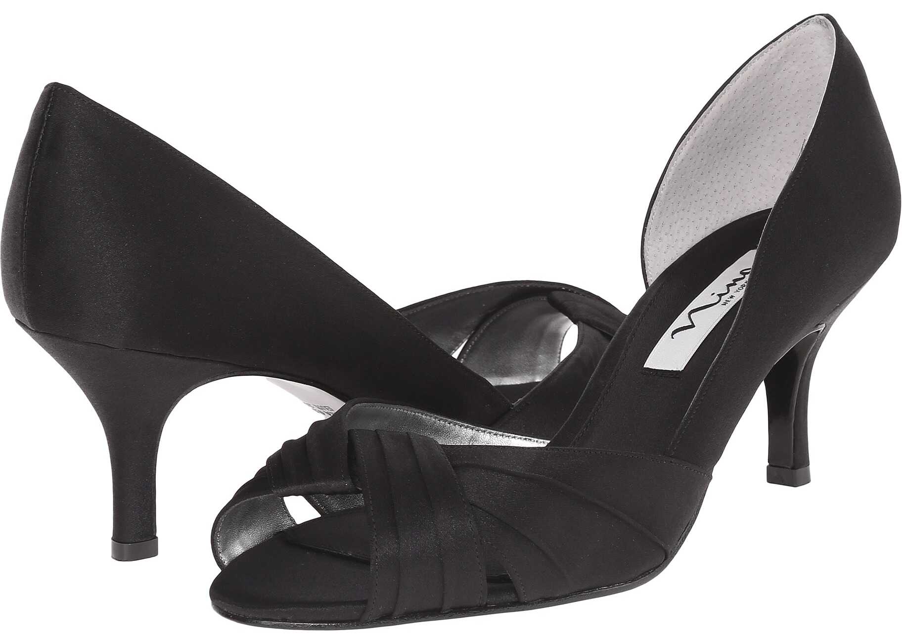 Pantof Nina Culver Black Luster Satin