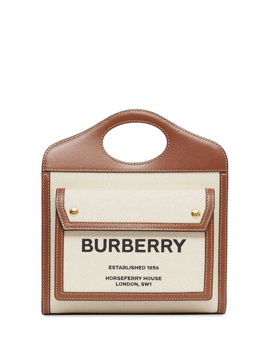 Burberry BURBERRY Pocket mini handbag LEATHER BROWN