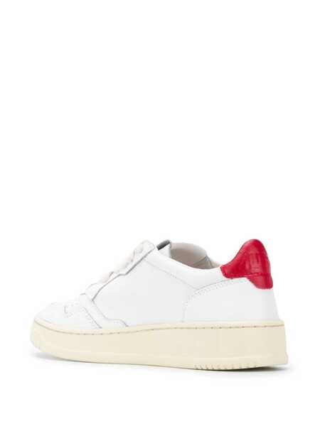 Sneakers AUTRY Autry Red And White Leather Medalist Low Sneakers WHITE Femei (BM 10649360) 3