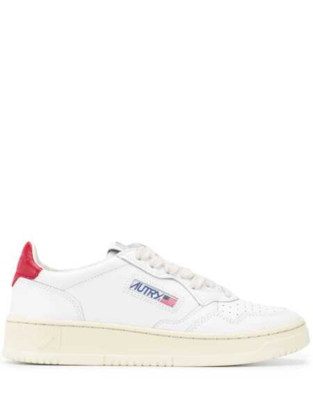 Sneakers AUTRY Autry Red And White Leather Medalist Low Sneakers WHITE Femei (BM 10649360) 1