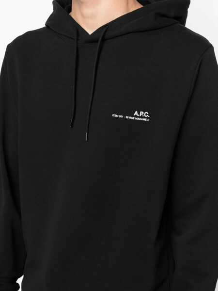 Bluze de trening A.P.C. A.P.C. Hoodie Sweatshirt  Item Black Barbati (BM 10651205) 5