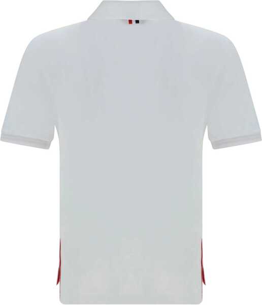 Tricouri Polo Thom Browne Short Sleeves Polo Shirt WHITE Barbati (BM 10665590) 2