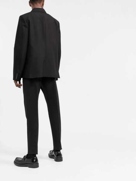 Pantaloni eleganti DSQUARED2 Wool Pleat-Front Trousers With Dropped Crotch Black Barbati (BM 10666307) 4