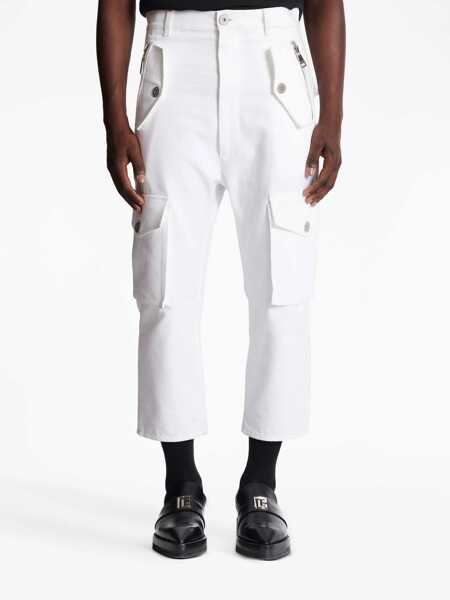 Pantaloni casual Balmain Cargo Pants WHITE Barbati (BM 10666688) 5