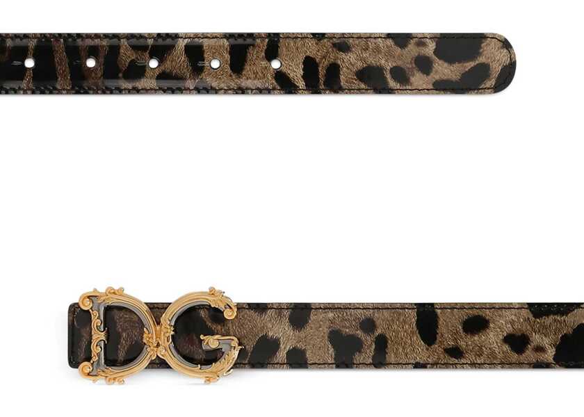 Curele Dolce & Gabbana Leopard Print Belt MULTICOLOUR Femei (BM 10666718) 2
