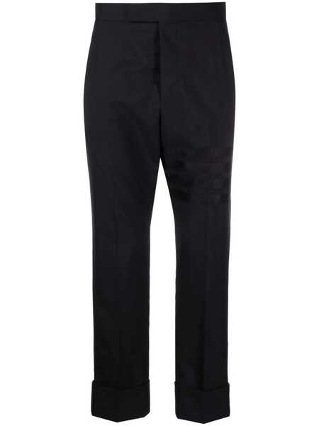 Pantaloni Thom Browne Thom Browne Wool Tailored Trousers BLUE Barbati (BM 10669301) 1