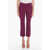 QL2 Virgin Wool Front-Pleated Trousers With Cropped Leg Violet