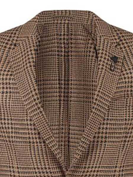 Paltoane Lardini Houndstooth jacket Brown Barbati (BM 10670372) 2