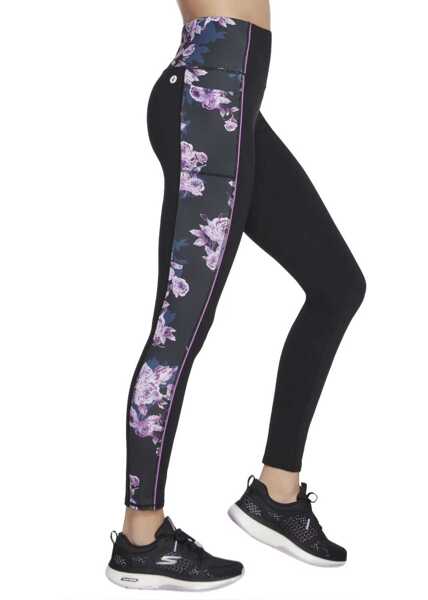 Colanti fitness SKECHERS GO Stretch Winter Bloom Legging Black Femei (BM 10670558) 4