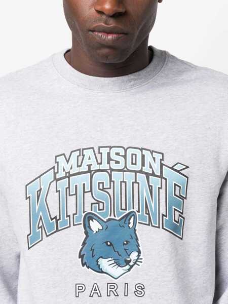 Bluze de trening MAISON KITSUN Sweatshirt With Logo Print GREY Barbati (BM 10670834) 5