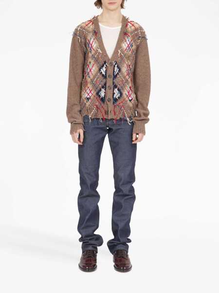 Cardigane Maison Margiela Cardigan With Diamond Pattern BROWN Barbati (BM 10670882) 2
