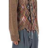 Pulovere Maison Margiela pentru Barbati - Cardigane Maison Margiela Cardigan With Diamond Pattern BROWN Barbati (BM 10670882) - B-mall.ro