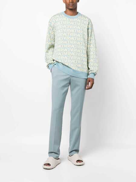 Pulovere casual Versace Allover Logo Jersey MULTICOLOUR Barbati (BM 10670888) 2