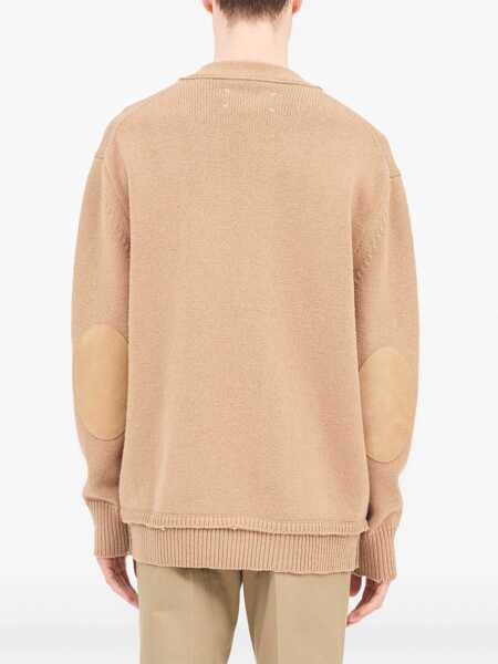 Cardigane Maison Margiela V-Neck Cardigan BEIGE Barbati (BM 10670933) 4