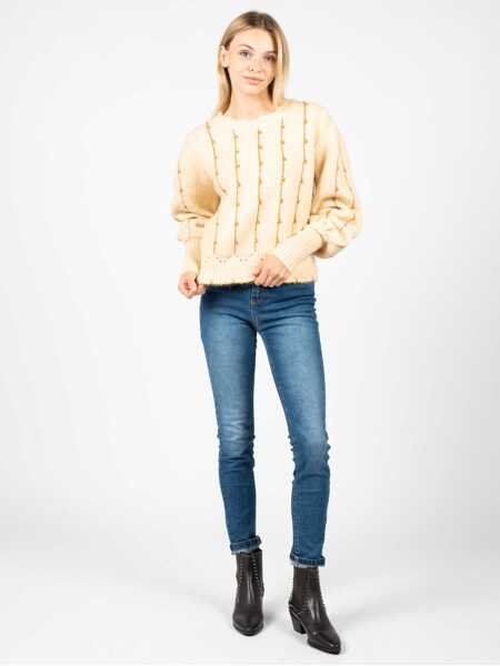 Tricouri Silvian Heach Kuina PGA22187 Beowy Femei (BM 10670999) 6