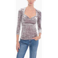 Bluze Velvet Gubaia Top With Front Bow Femei