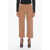 QL2 Corduroy Palazzo Trousers With Cropped Leg Brown