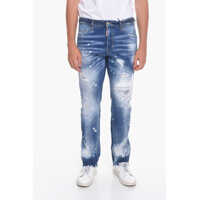 Blugi drepti Low-Waisted Cool Guy Denims With Distressed Effect Barbati