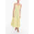 Bottega Veneta Striped Cotton Blend Maxidress With Drawstring Green