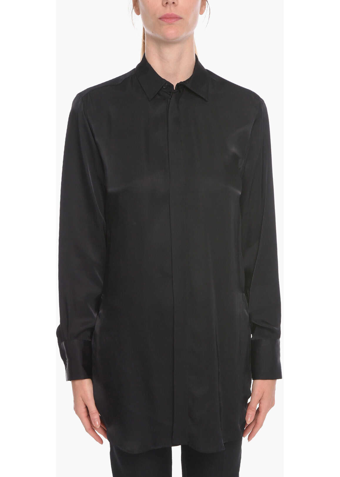 Bottega Veneta Cupro-Twill Shirt Black