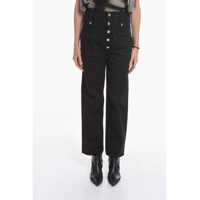 Blugi drepti Button-Up High-Waisted Narlena Denims 21,5Cm Femei