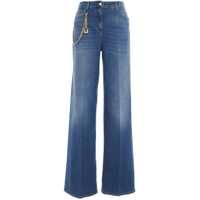 Blugi drepti Wide leg jeans with chain detail Femei
