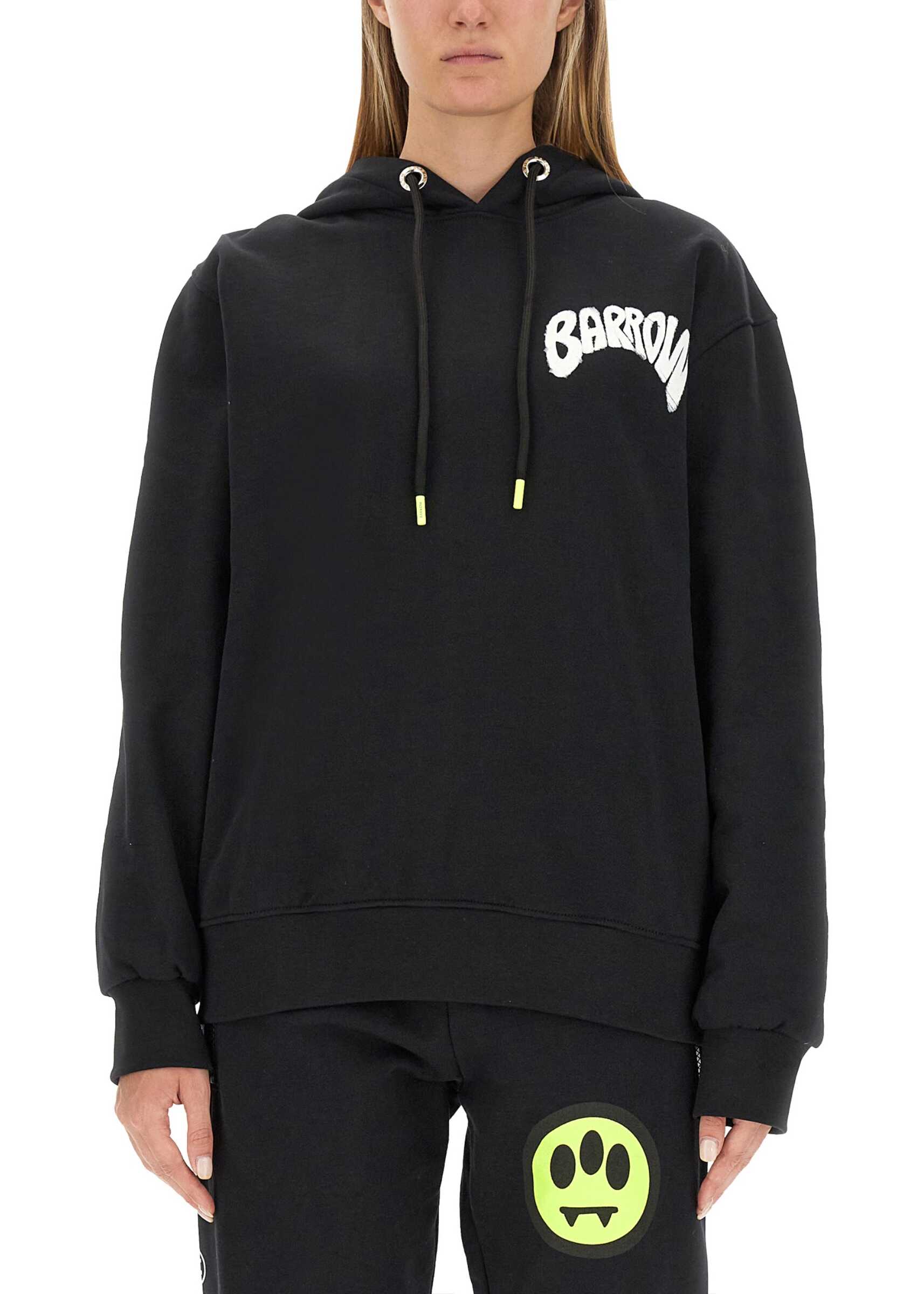 BARROW Sweatshirt With Logo Print BLACK