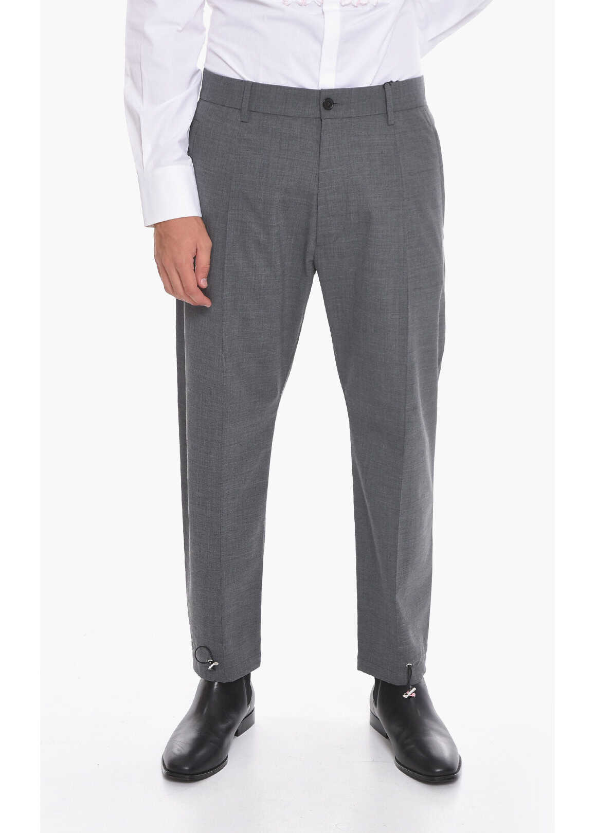 DSQUARED2 Wool Blend Pully Trousers Gray