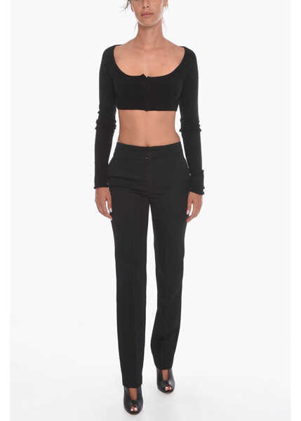 Pantaloni office Isabel Marant Wool Liolirok Trousers With Front-Pleat Black Femei (BM 10678528) 4